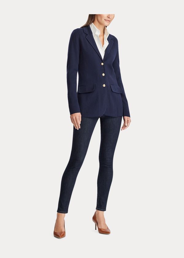 Ralph Lauren Combed Cotton Blazer Dame Danmark (FZLWV5826)